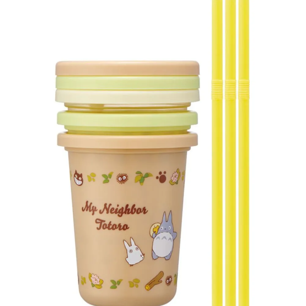 Discount Maison Ghibli 3 Glasses With Straw Set - My Neighbor Totoro