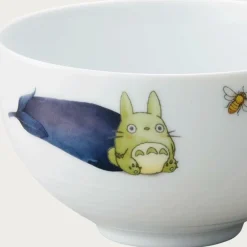 New Maison Ghibli Bowl 13Cm Totoro Eggplant And Flower - My Neighbor Totoro