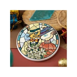Clearance Maison Ghibli Ceramic Coaster Baron & Louise - Whisper Of The Heart
