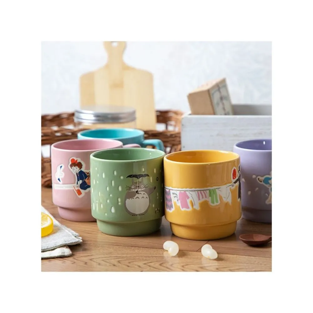 Sale Maison Ghibli Coloful Embossed Mug Kiki Chihiro & Haku - Spirited Away