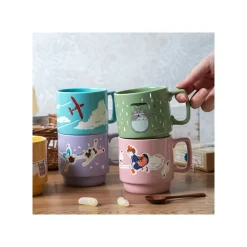 Hot Maison Ghibli Coloful Embossed Mug Totoro Holding Umbrella - My Neighbor Totoro