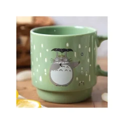 Hot Maison Ghibli Coloful Embossed Mug Totoro Holding Umbrella - My Neighbor Totoro