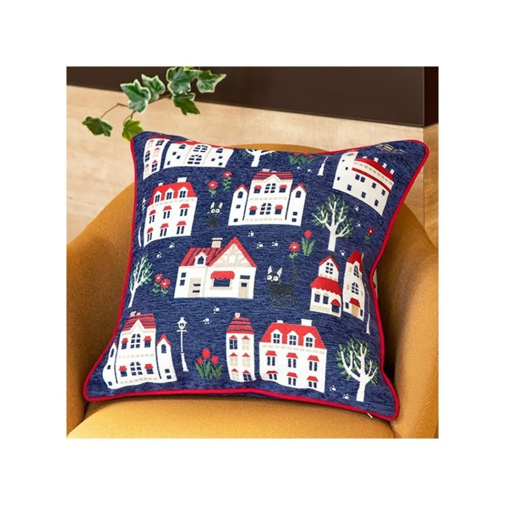 Hot Maison Ghibli Cushion Jiji Houses 45 X 45 Cm - Kiki'S Delivery Service
