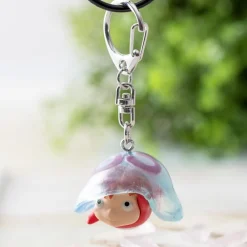 Hot Maison Ghibli 3D Keychains Ponyo And Jellyfish - Ponyo By The Cliff