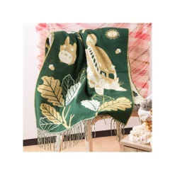 Hot Maison Ghibli Dark Green Stole Oak Leaves - My Neighbor Totoro