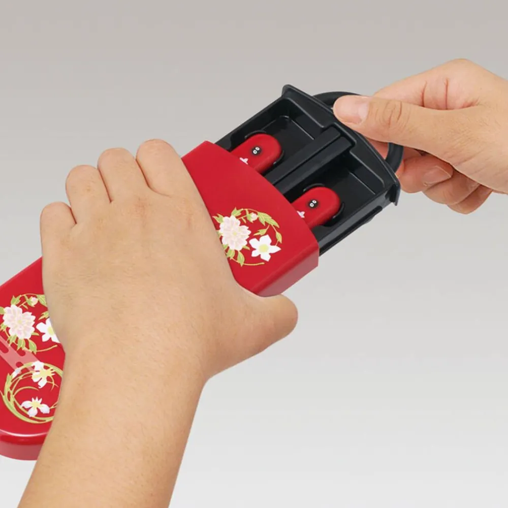 Outlet Maison Ghibli Dark Red Set Chopsticks Spoon Fork No Face - Spirited Away