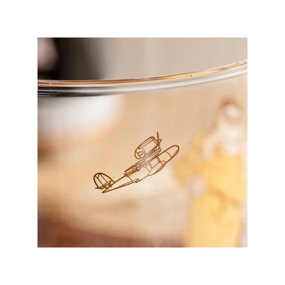 Outlet Maison Ghibli Decorated Glass Marco & Fio - Porco Rosso