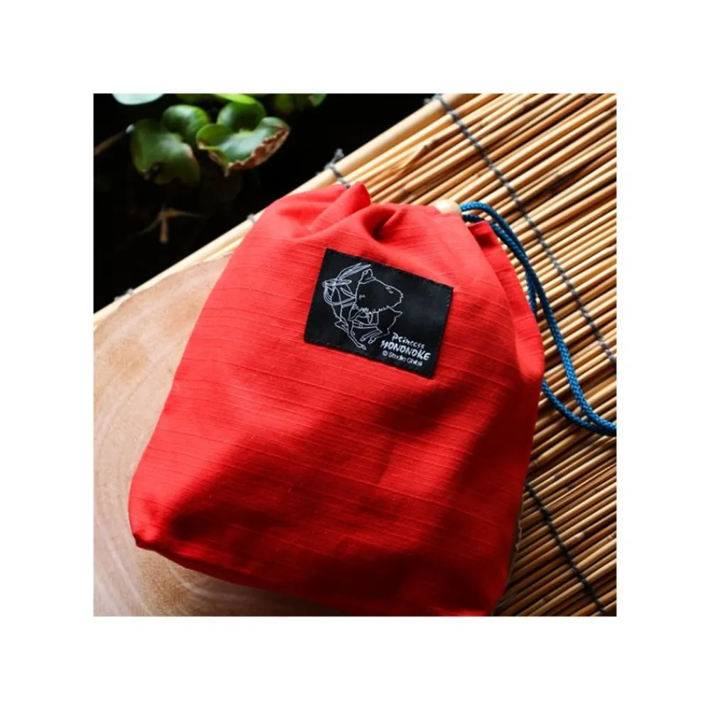 Clearance Maison Ghibli Embroidered Pouch With Cord Ashitaka - Princess Mononoke