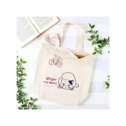 New Maison Ghibli Embroidery Canvas Tote Bag The Path Of Twos - Whisper Of The Heart