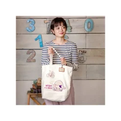 New Maison Ghibli Embroidery Canvas Tote Bag The Path Of Twos - Whisper Of The Heart