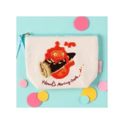 Clearance Maison Ghibli Embroidery Pouch Calcifer - Howl'S Moving Castle