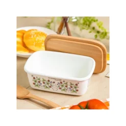 Best Maison Ghibli Enamel Butter Dish With Wooden Lid Soot Sprites 500Ml - My Neighbor T
