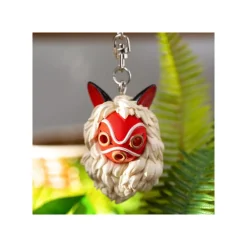 Sale Maison Ghibli Keychain San'S Mask And Kodama - Princess Mononoke