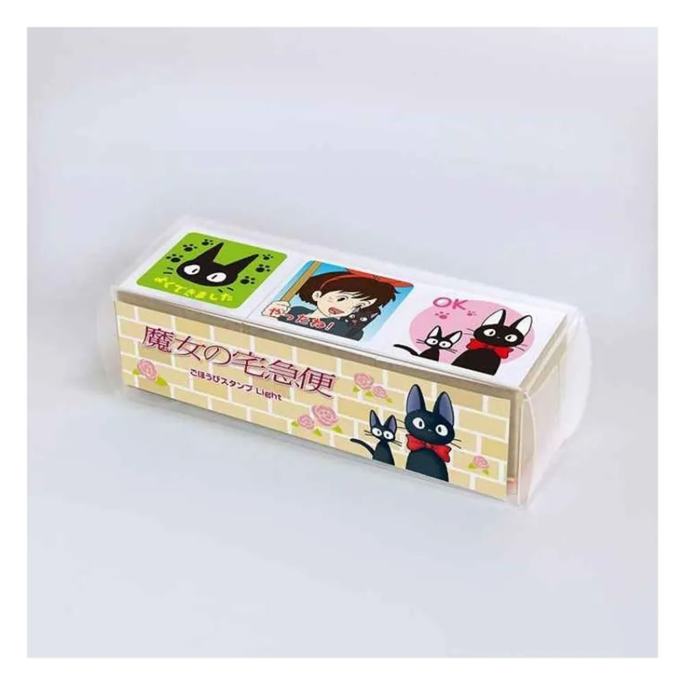 Maison Ghibli Kiki And Jiji Wood Stamp Cubes - Kiki'S Delivery Service