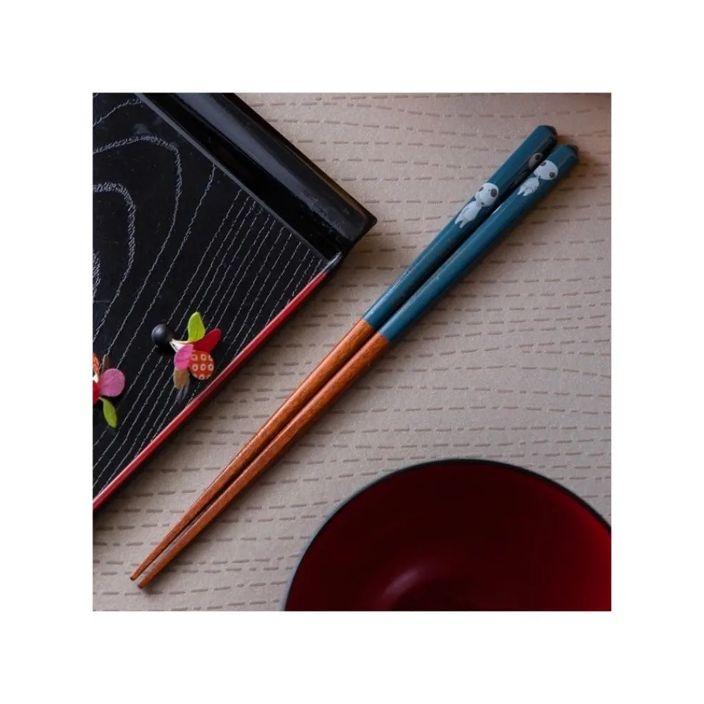 Sale Maison Ghibli Lacquered Chopsticks 21Cm Kodama Dark Blue - Princess Mononoke