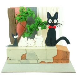 Maison Ghibli Paper Craft Jiji And Kittens - Kiki'S Delivery Service