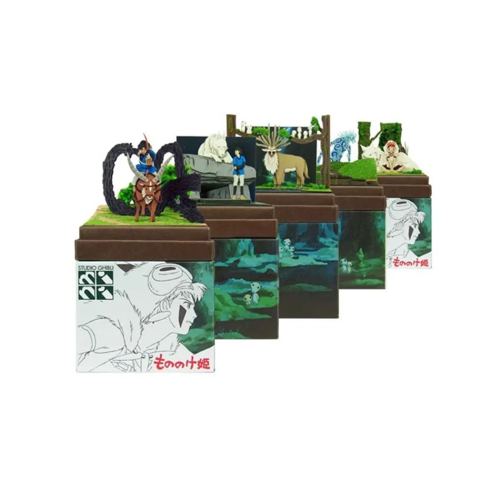 Maison Ghibli Paper Craft San & Moro Wolf - Princess Mononoke