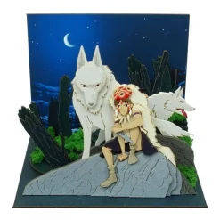 Sale Maison Ghibli Paper Craft San And Moro Under The Moon - Princess Mononoke