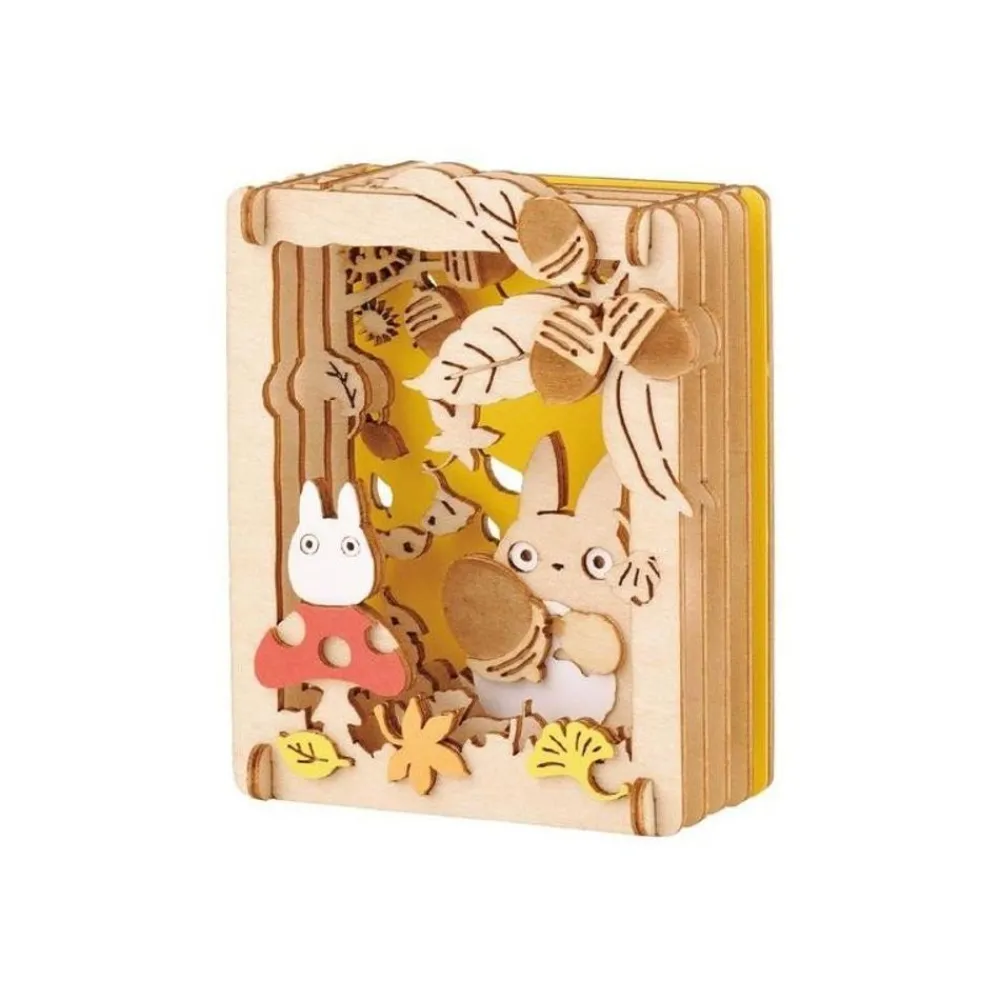 Outlet Maison Ghibli Paper Theater Wood Style Totoro Mushroom - My Neighbor Totoro