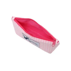 Maison Ghibli Pink Checkered Pencil Case - Kiki'S Delivery Service