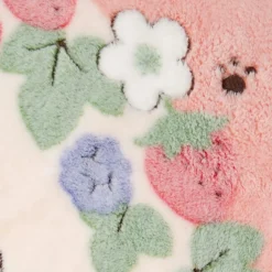 Sale Maison Ghibli Plaid Jiji & Lily With Strawberries 70X100 Cm - Kiki'S Delivery Servi