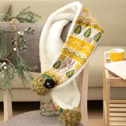 Clearance Maison Ghibli Pom Pom Scarf Totoro & Soot Sprites - My Neighbor Totoro