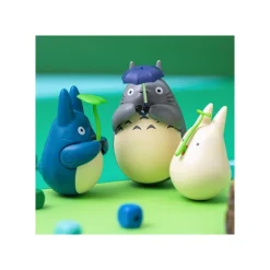 Outlet Maison Ghibli Round Bottomed Figurine Middle Totoro With Leaf - My Neighbor Totoro