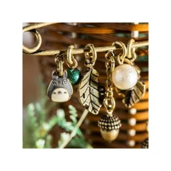 Clearance Maison Ghibli Safety Pin Brooch Totoro & Leaves - My Neighbor Totoro