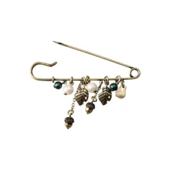 Clearance Maison Ghibli Safety Pin Brooch Totoro & Leaves - My Neighbor Totoro