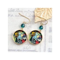 Clearance Maison Ghibli Stained Glass Series - Pierced Earrings - Whisper Of The Heart