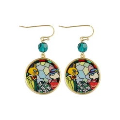 Clearance Maison Ghibli Stained Glass Series - Pierced Earrings - Whisper Of The Heart