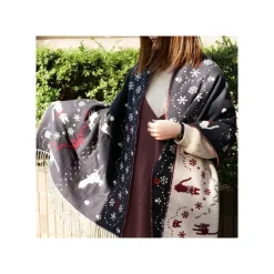New Maison Ghibli Stole With Button Kiki Snowing City - Kiki'S Delivery Service