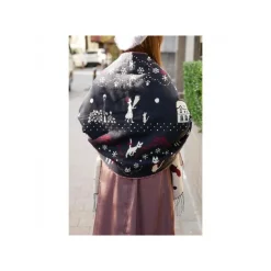 New Maison Ghibli Stole With Button Kiki Snowing City - Kiki'S Delivery Service