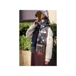 New Maison Ghibli Stole With Button Kiki Snowing City - Kiki'S Delivery Service