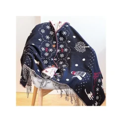New Maison Ghibli Stole With Button Kiki Snowing City - Kiki'S Delivery Service