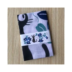 Sale Maison Ghibli Tenugui Jiji Blue Flowers - Kiki'S Delivery Service