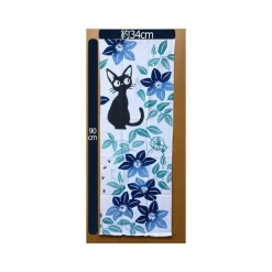 Sale Maison Ghibli Tenugui Jiji Blue Flowers - Kiki'S Delivery Service