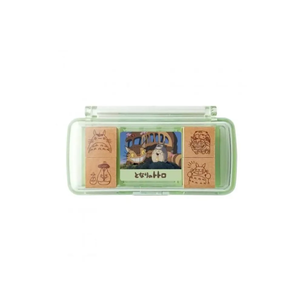 New Maison Ghibli Totoro & Catbus Mini Stamp Set Green - My Neighbor Totoro