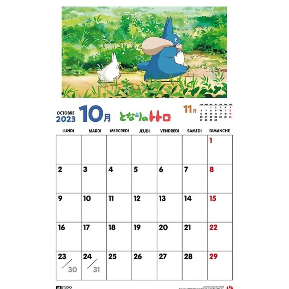 Online Maison Ghibli Totoro Calendar 2023