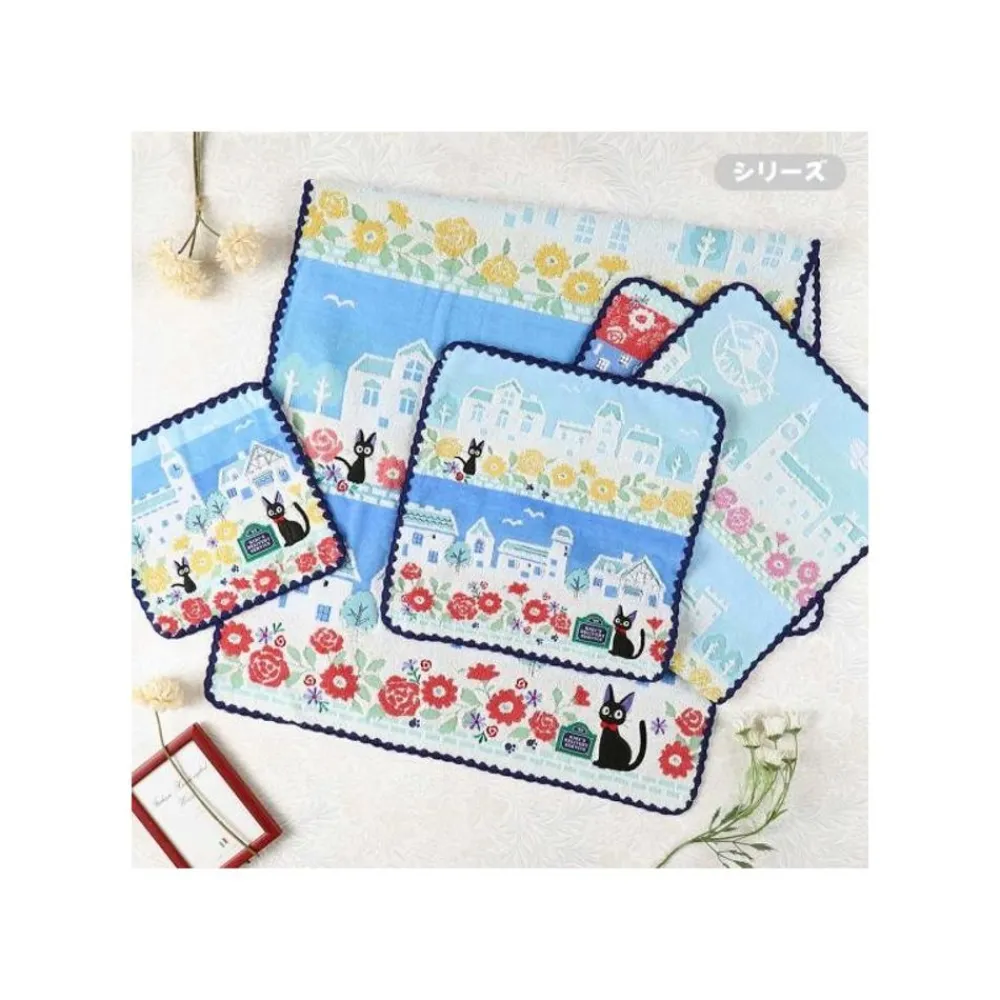 New Maison Ghibli Towel Streets Of Paris 34X80 Cm - Kiki'S Delivery Service