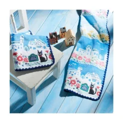 New Maison Ghibli Towel Streets Of Paris 34X80 Cm - Kiki'S Delivery Service