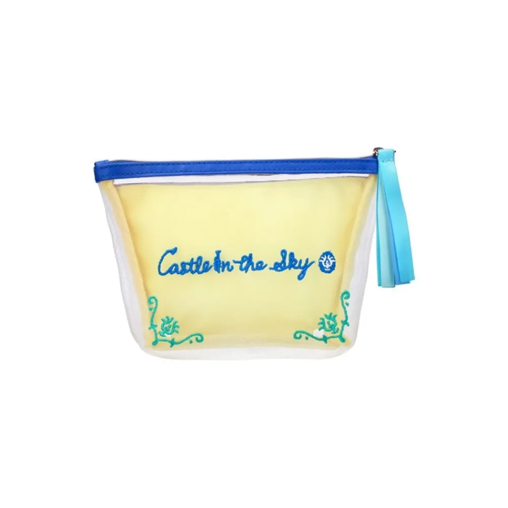 Best Maison Ghibli Transparent Pouch Embroidered - Castle In The Sky