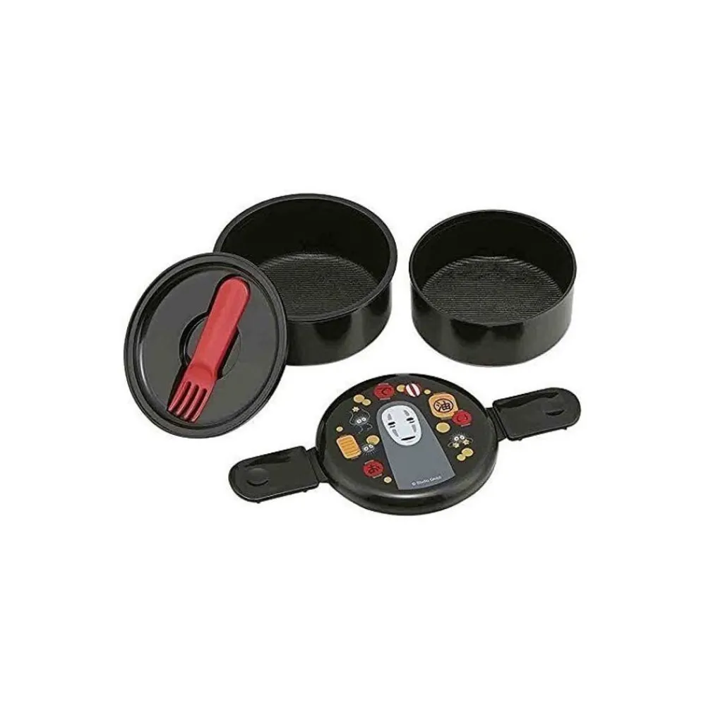 Outlet Maison Ghibli Two Layers Round Shape Lunch Box No Face & Lantern - Spirited Away