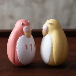 Discount Maison Ghibli Two Pack Roly-Poly Figurines Red & Yellow Parakeet - The Boy And The