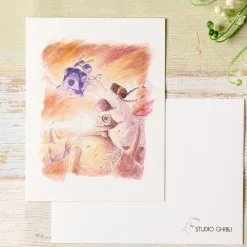 Best Maison Ghibli Watercolour Greeting Cards 24 X 15,8 Cm Rescue - Castle In The Sky