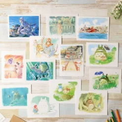 Best Maison Ghibli Watercolour Greeting Cards 24 X 15,8 Cm Rescue - Castle In The Sky