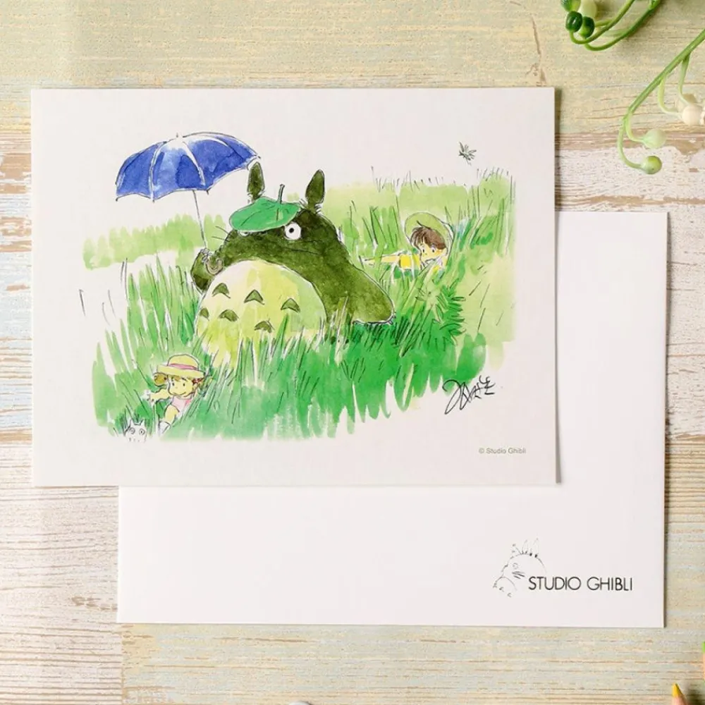 Discount Maison Ghibli Watercolour Greeting Cards 24 X 15,8 Cm Mei & Totoro & Sakura - My Ne