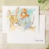 Sale Maison Ghibli Watercolour Greeting Cards 24 X 15,8 Cm Ashitaka And Yakul - Princess