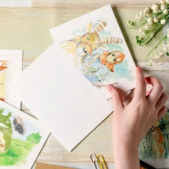 Sale Maison Ghibli Watercolour Greeting Cards 24 X 15,8 Cm Ashitaka And Yakul - Princess