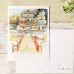 New Maison Ghibli Watercolour Greeting Cards 24 X 15,8 Cm Aburaya - Spirited Away